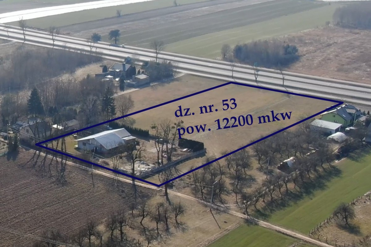 Działka siedliskowa blisko S7 z budynkiem