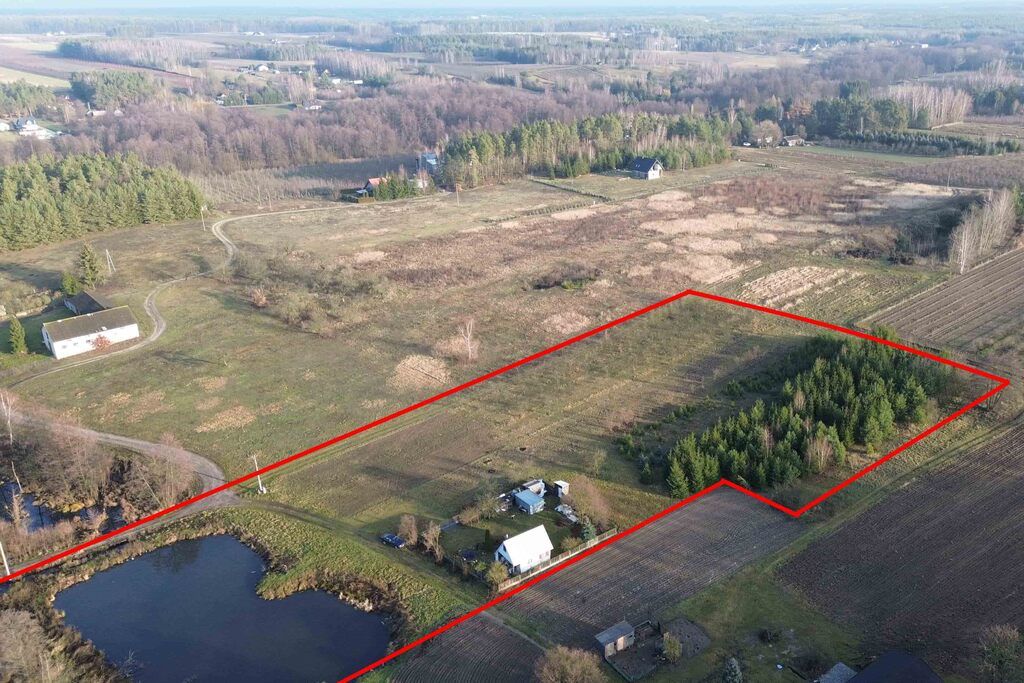 Działka 1,8 ha ze stawem, Cychry