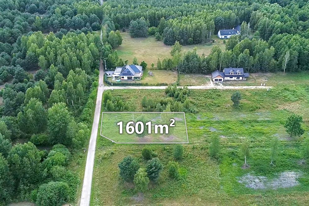 Dziaka 1601m2 z WZ Tomaszew, skrzynka energetyczna