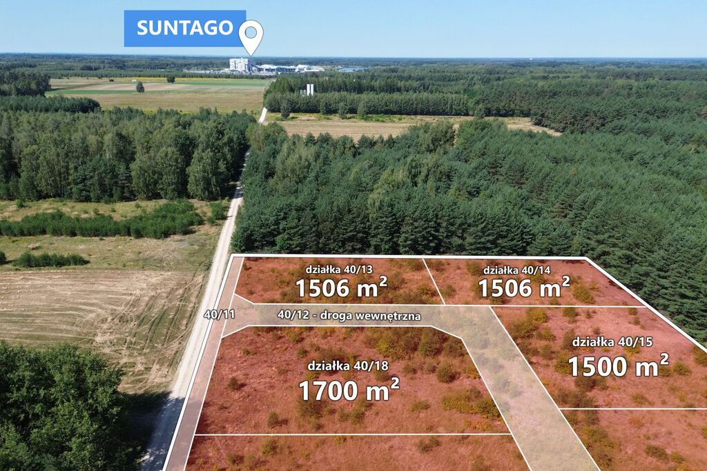 Działka budowlana z możliwością usług k. Suntago