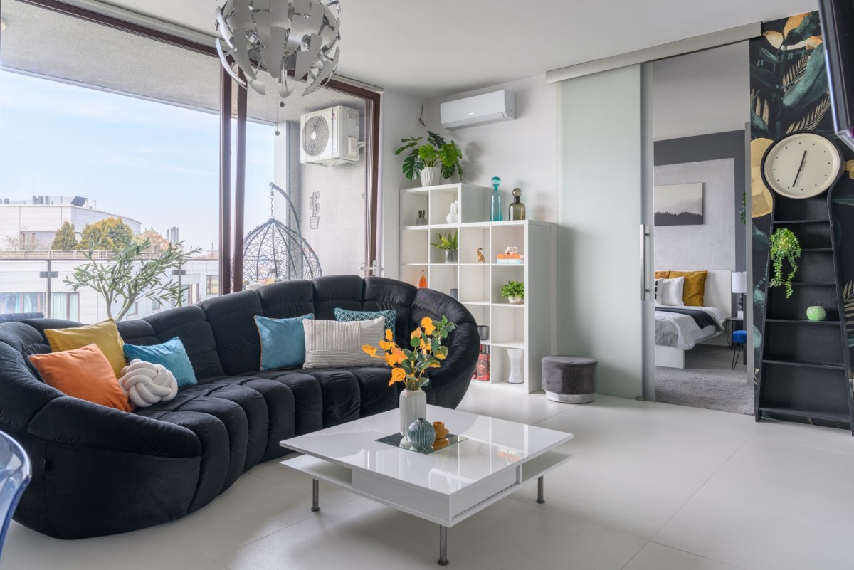 2 poojowy apartament z widokiem na Warszawę