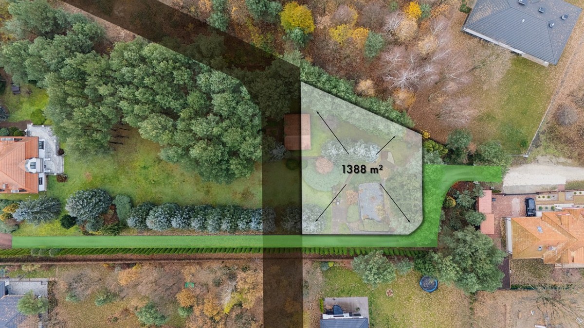 Działka budowlana 1 388 m2 w pobliżu Kampinosu