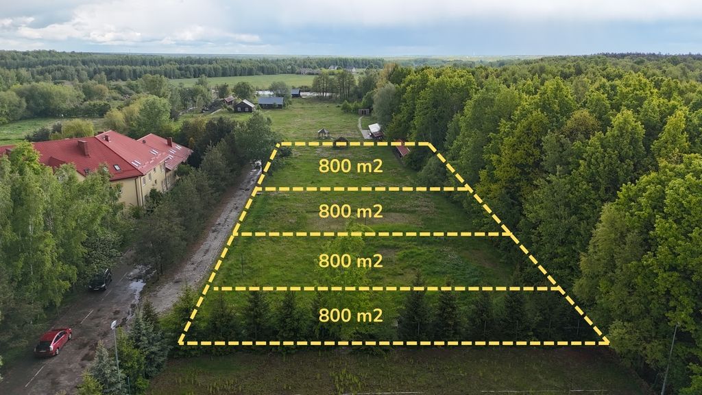 Działka budowlana w osiedlu zamkniętym przy lesie