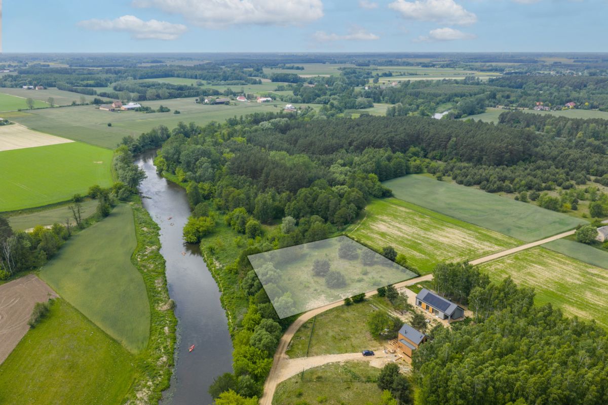 Działka nad Wkrą, z linią brzegową i PnB 4200 m2