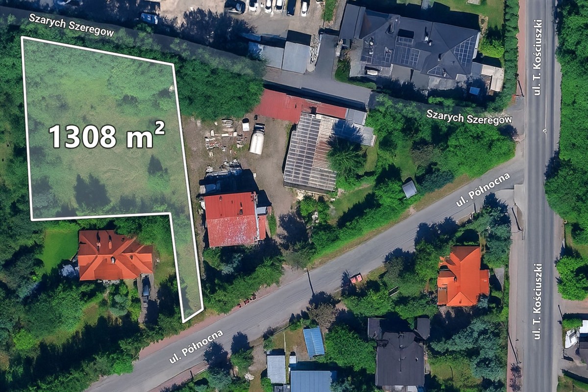 Działka 1305m2, Milanówek