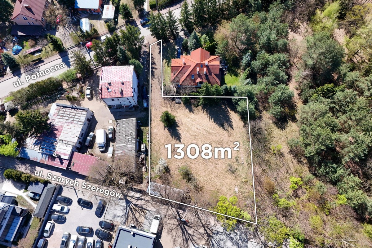 Działka 1305m2, Milanówek północny