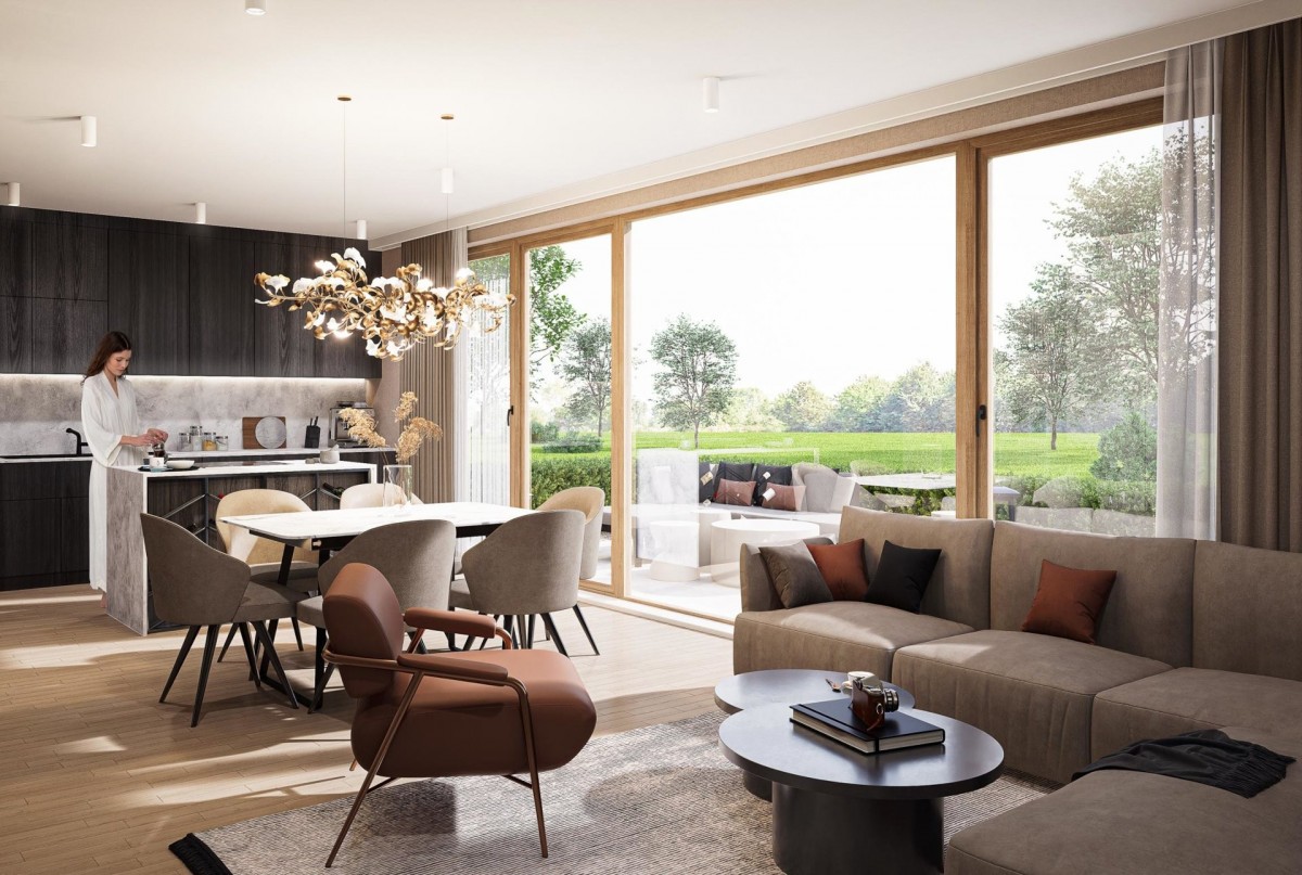 Apartament z ogródkiem w Wilanowie.