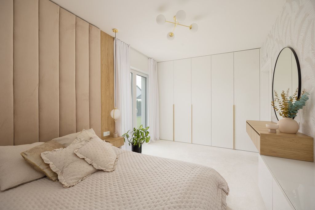 Nowoczesny dom parterowy/2 garaż/ogródek z tarasem