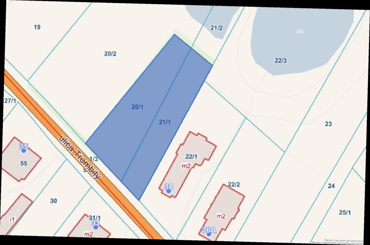 Działka budowlana z WZ na budynek dwulokalowy