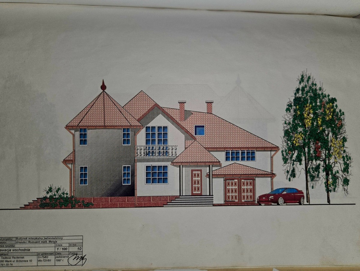 Dom wolnostojący, Marki ul. Srebrna, stan surowy