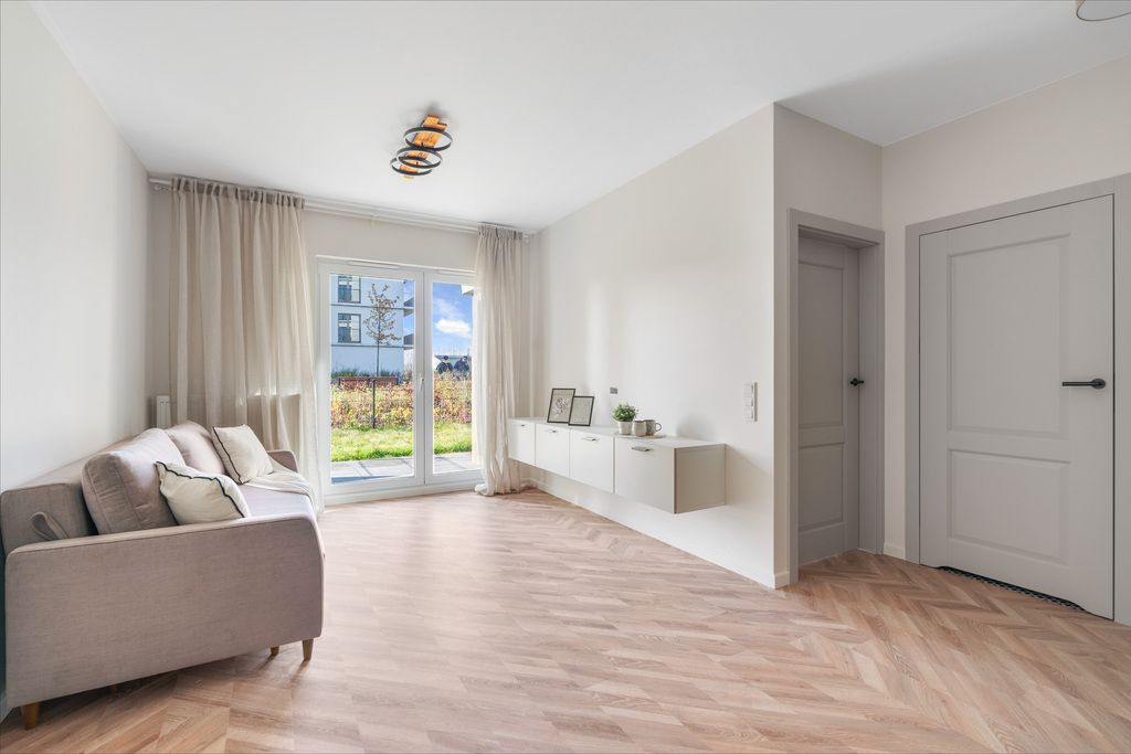 Bulwary Praskie – Premium 45 m² z ogródkiem, garaż