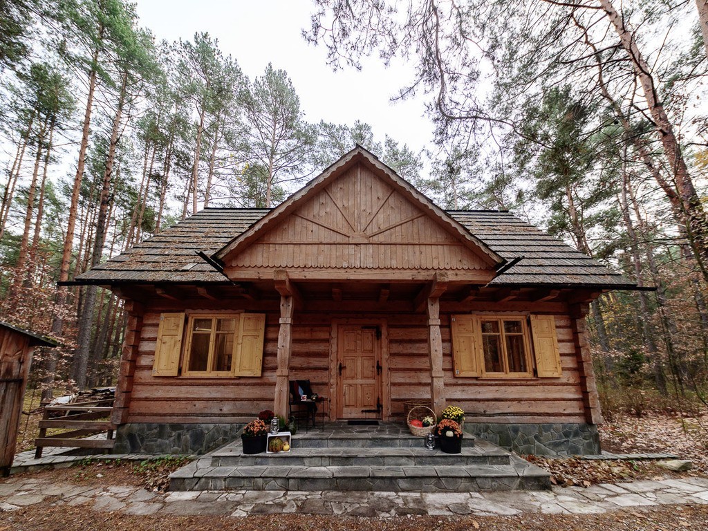 Dom z bala w stylu góralskim – las 1,5 ha
