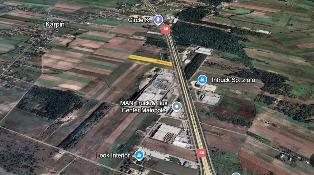 Przemysłowa, mpzp, dojazd asfaltem, serwisówka S8