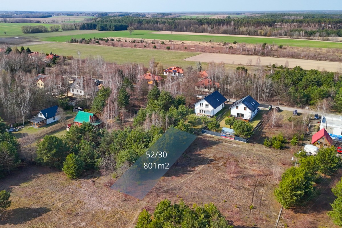 Działka budowlana 801 m², Błędowo, ul. Brzozowa
