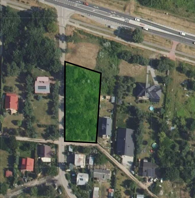 Działka 2078 m²  MPZP MN/U dom  biznes Skierdy