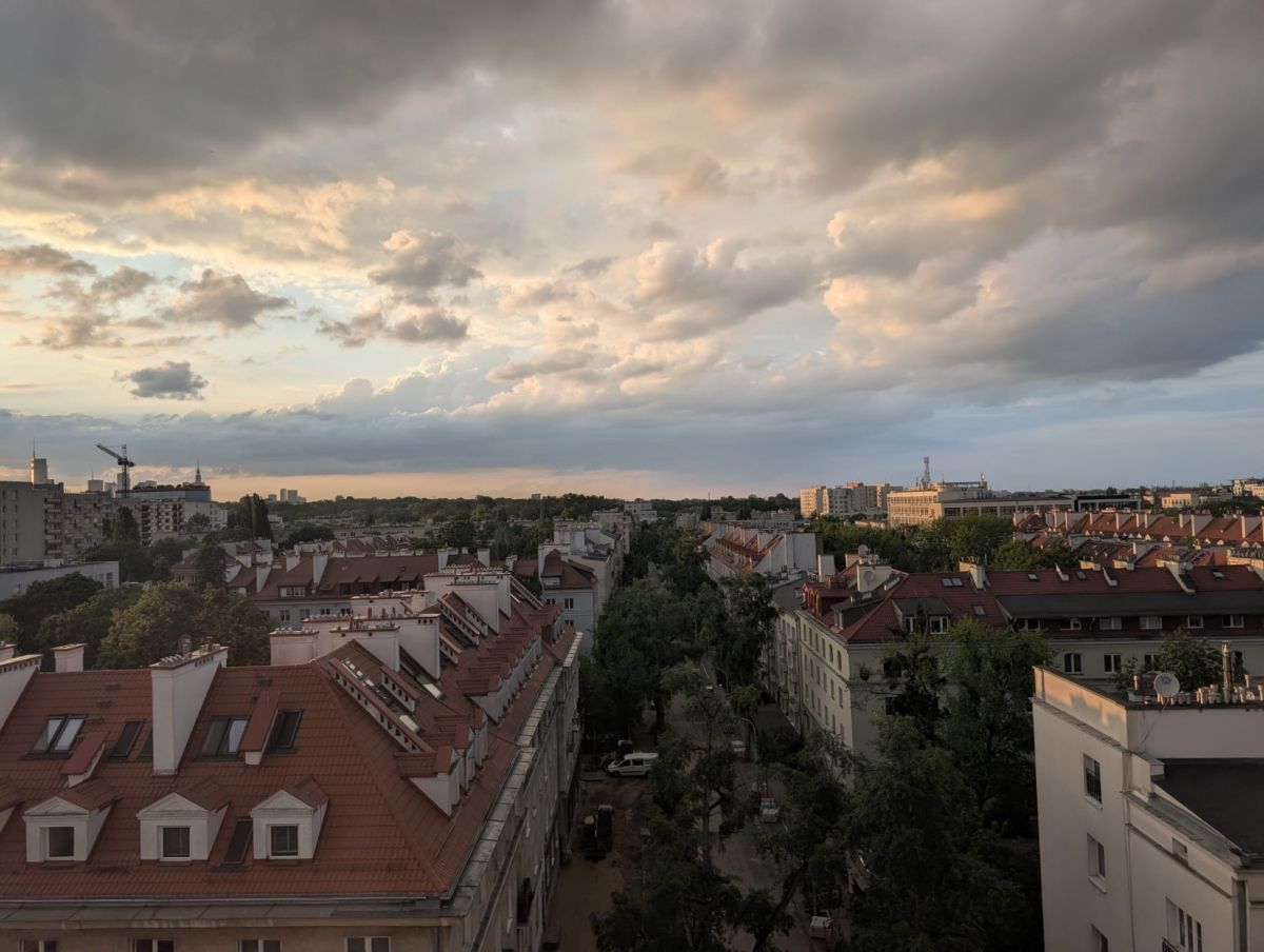 Panoramiczny widok na centrum Warszawy