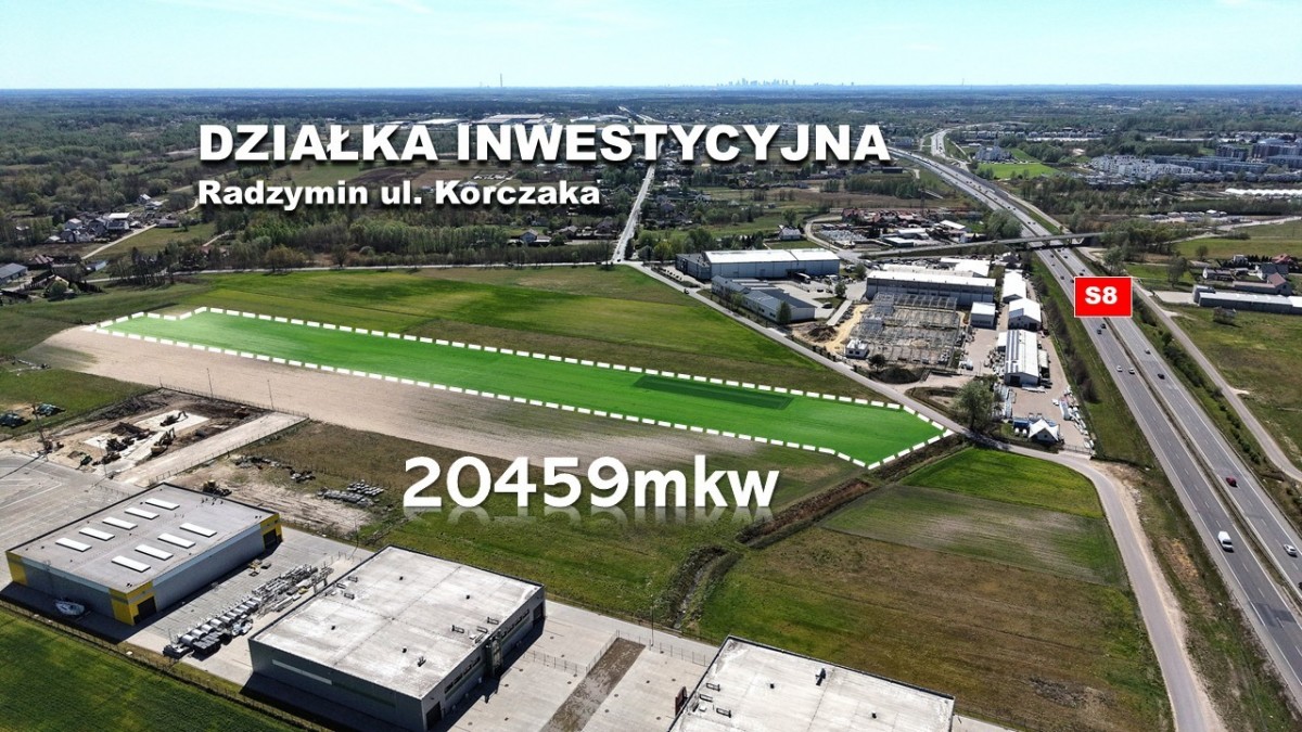 Teren inwestycyjny 2,13 ha | Radzymin | MPZP P/U