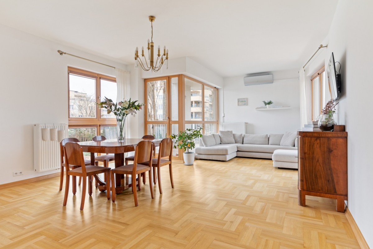 Słoneczny apartament 118 m² | 4 pokoje | Mokotów