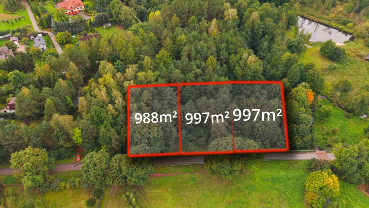 Działka budowlana 997 mkw – Radziejowice