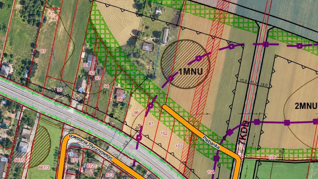 Działka budowlana 1047 m², media, asfalt, MPZP