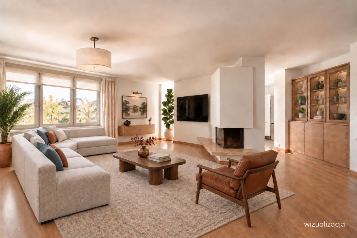 Dwupoziomowy apartament z dużym tarasem