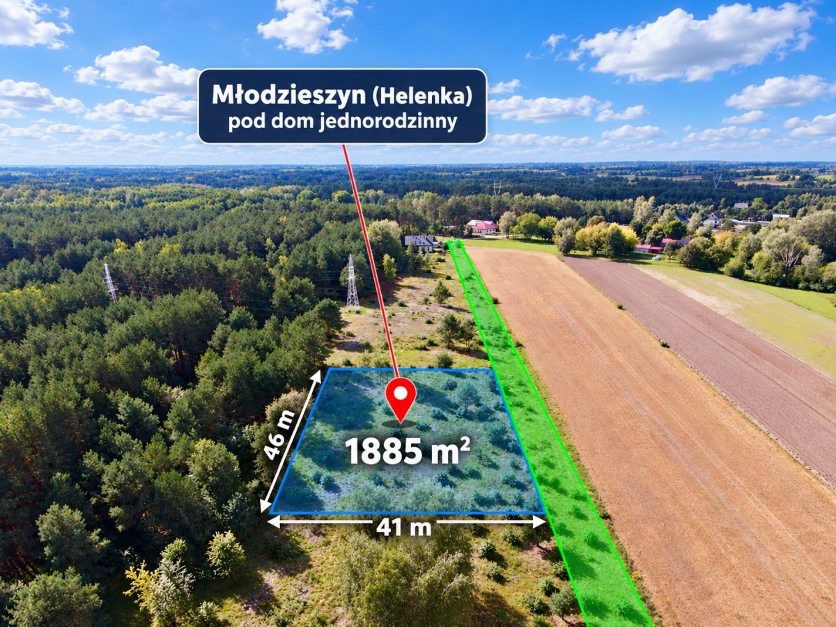 Działka z WZ | 1885m2 | Helenka koło Sochaczewa